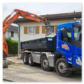 Chargement de déblais pour aller en décharge