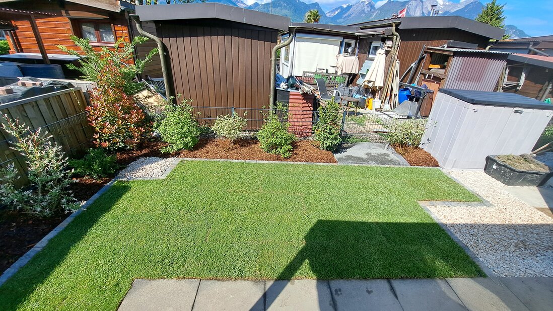 Allée pavée et aménagement extérieur