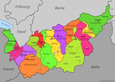 Zone d’intervention de Workspassion en Valais