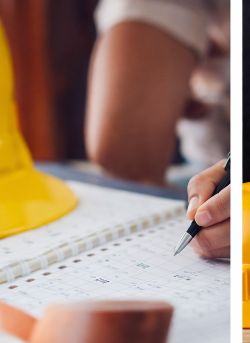 Calendrier de chantier et planning sur plan