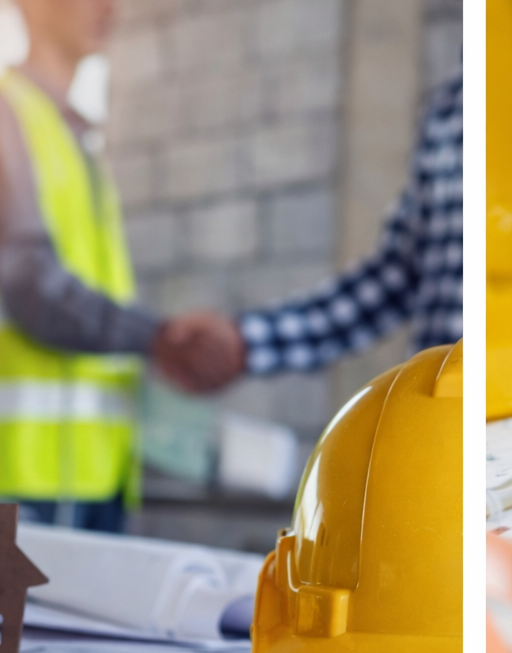 Discussion sur chantier entre client et chef de projet